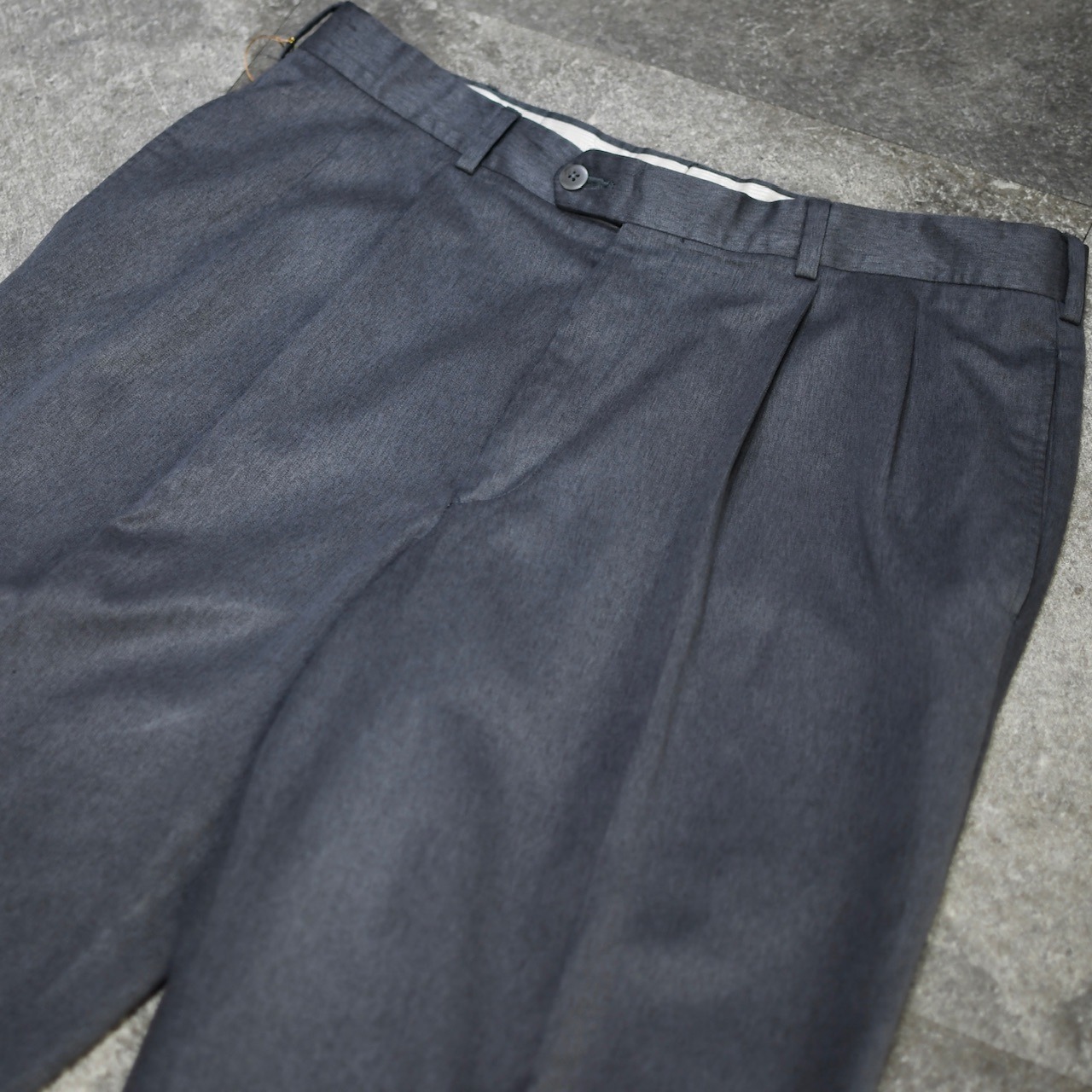 SAVANE "杢調" 2tuck slacks gray