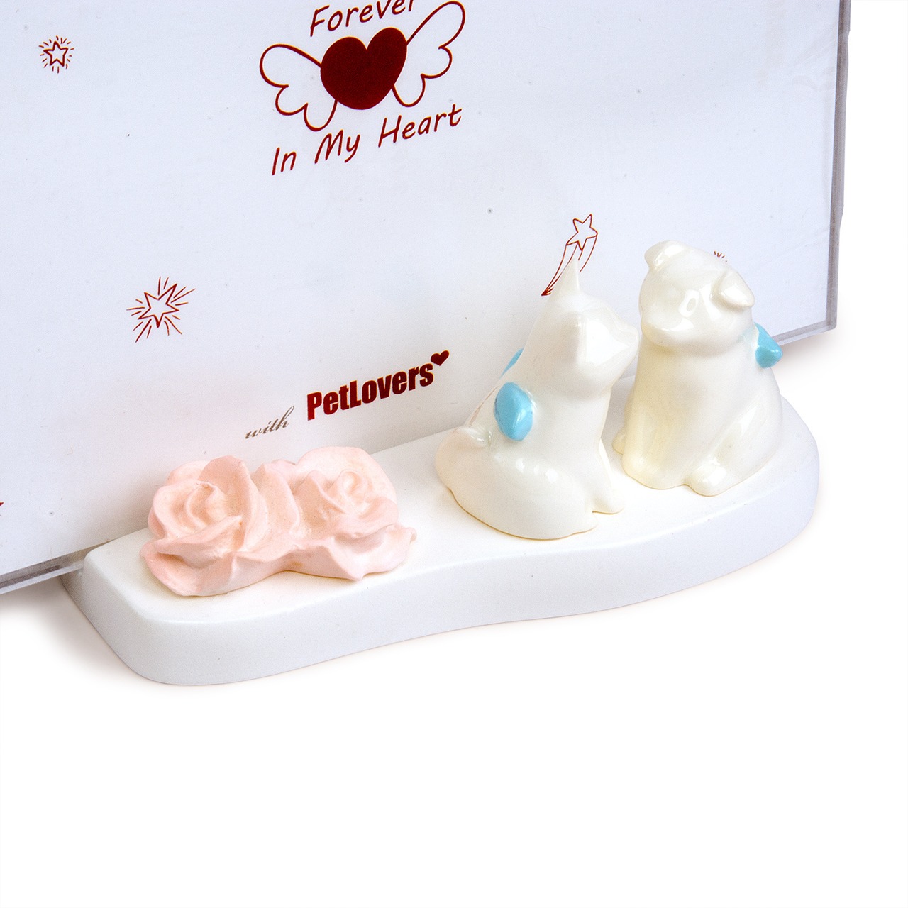 ペット メモリアル ボックス フレーム セット 形見箱 写真立 MS-2002 天使の猫