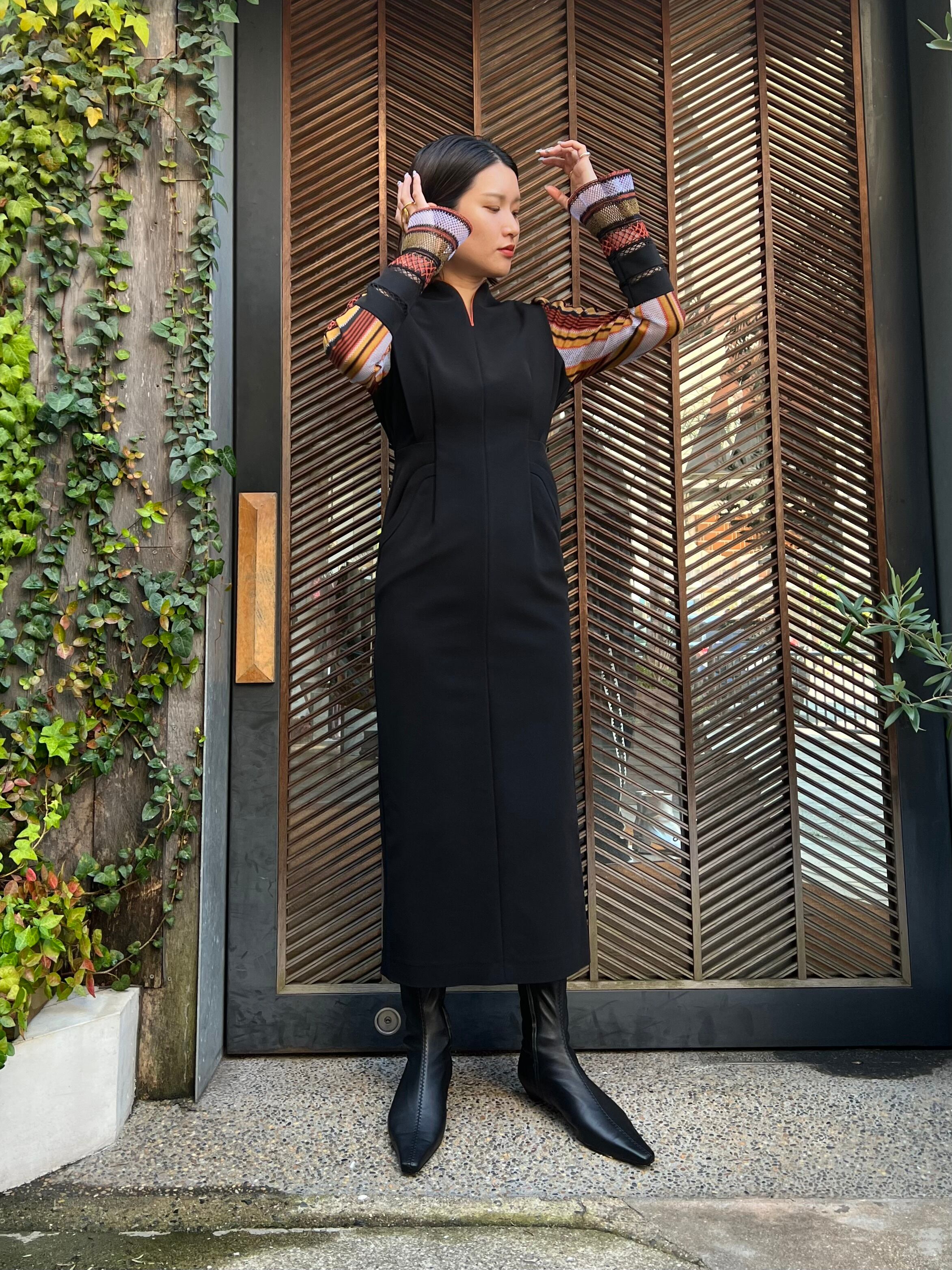 Acetate Polyester Torchon Lace Dress 