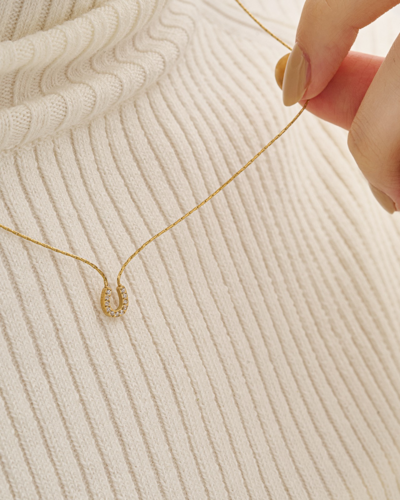 11/7(金)21時新作発売*stainless horseshoe necklace