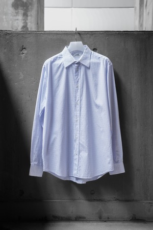 00's "HERMÈS" Initial Stripe Pattern Dress Shirt Made in FRANCE