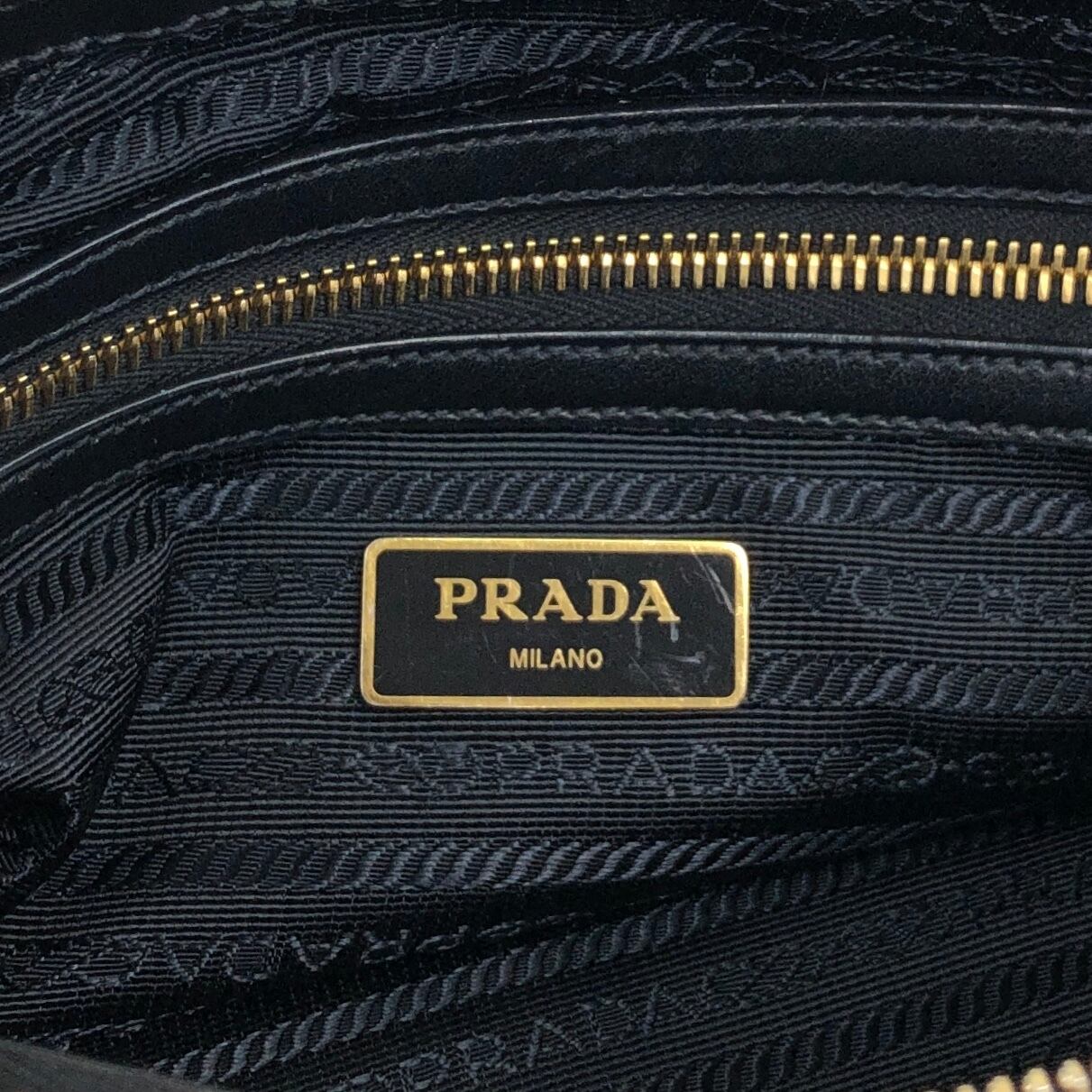 PRADA プラダ ボストンバッグ ブラック ロゴ ナイロン 2way vintage