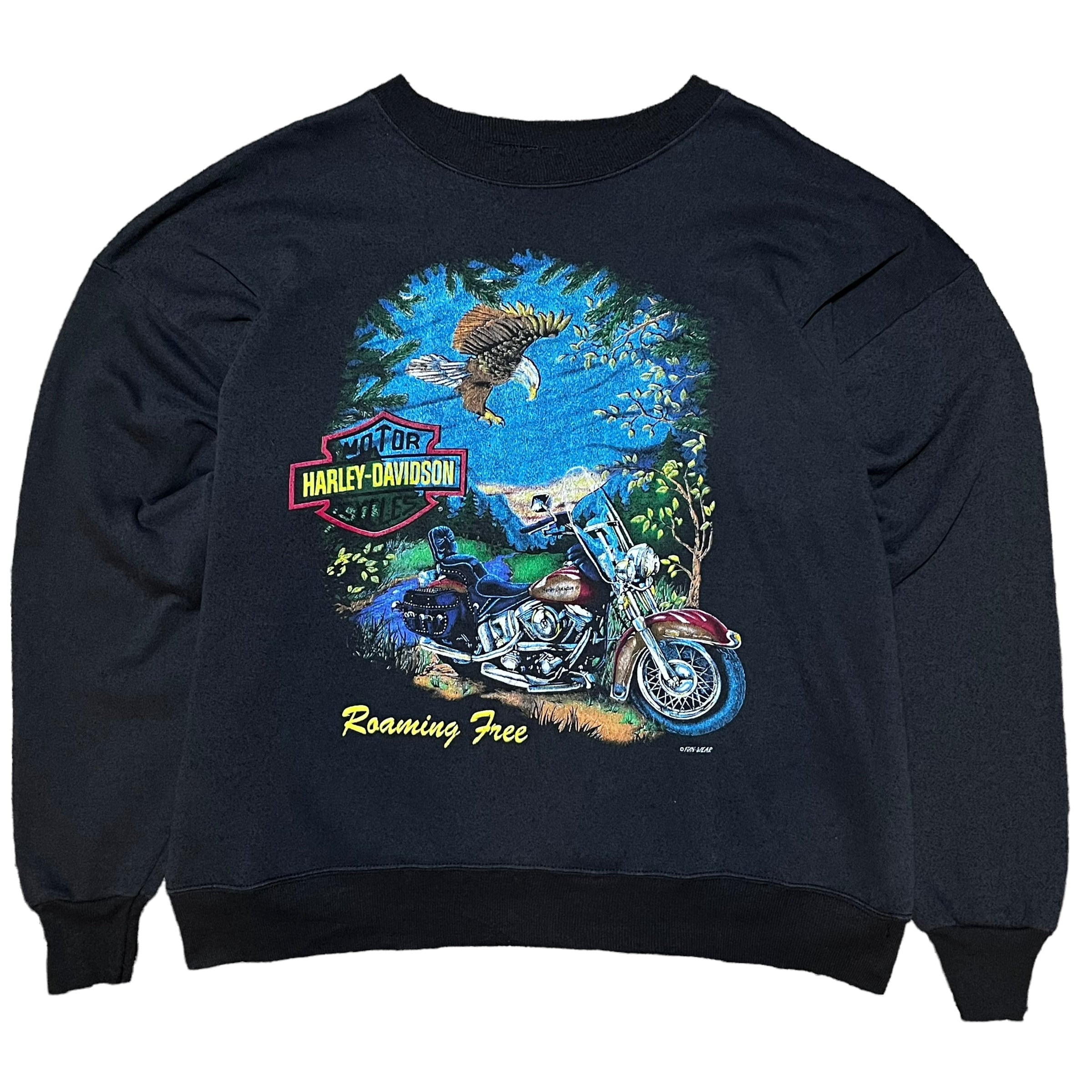 BIG SIZE！3Dタイプ！90s USA製 ハーレーダビッドソン スウェット 