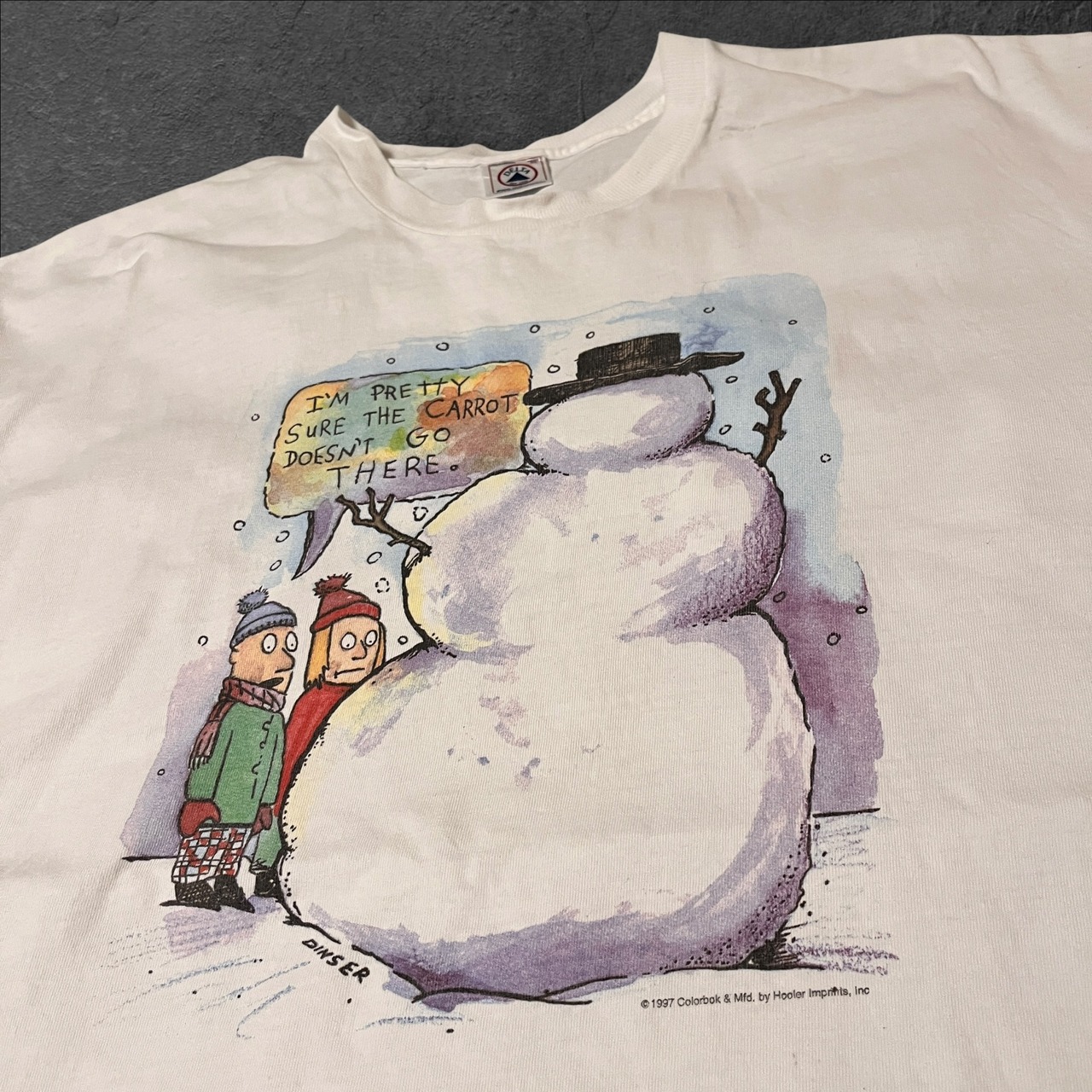 90s DELTA HONDURAS Humorous Snowman Graphic Tee XL
