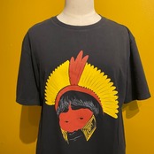 カヤポ族のTシャツ 【Cachique(preta)】