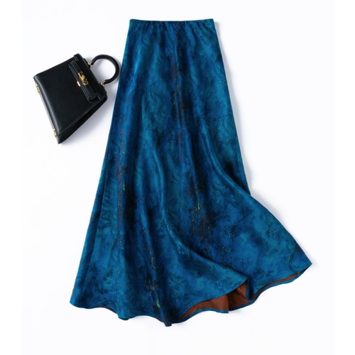 Mermaid Whisper Silk Skirt  I25145