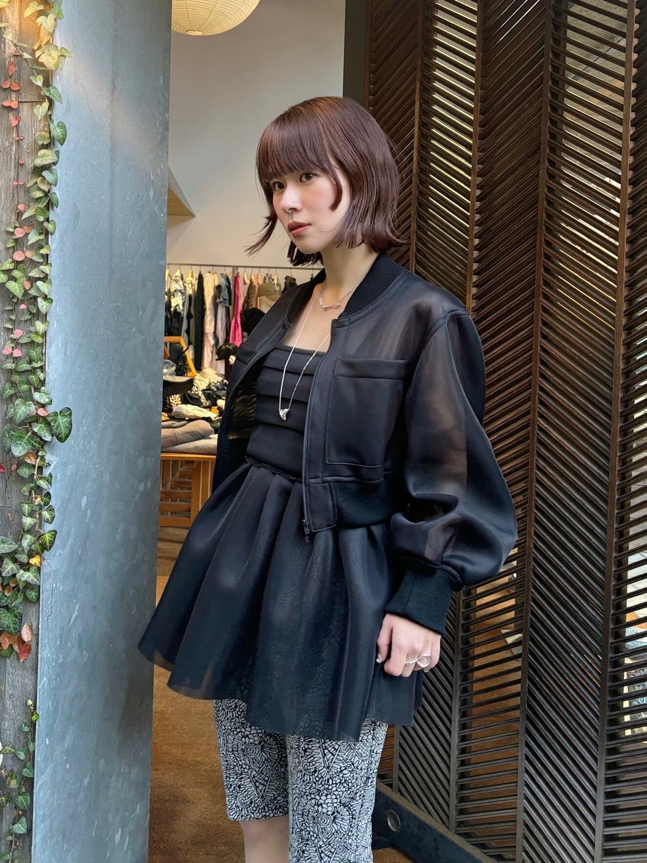 24SS】FUMIE TANAKA フミエタナカ / sheer short blouson | TRENT 