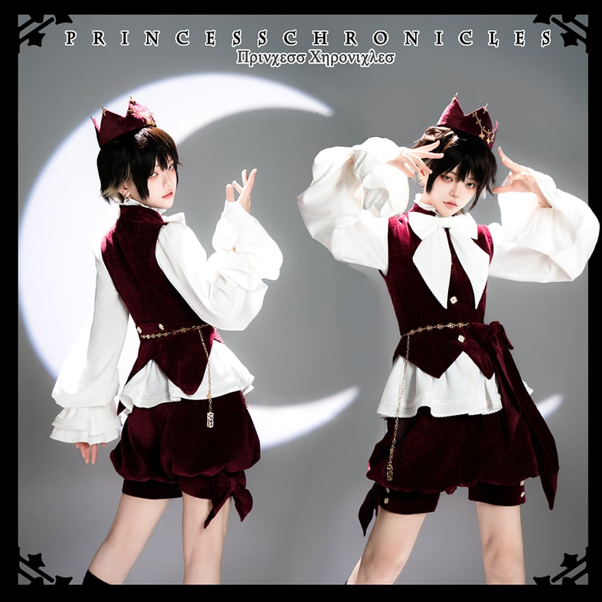 王子系 少年装 princessChronicle 男装コーデ うさぎ耳 フード付きケープ レトロ メンズロリィタ