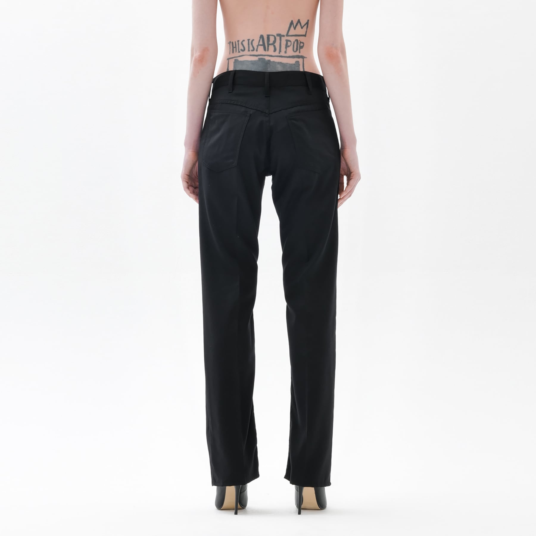 スーツ Dressedundressed Black Tailored Trousers Black Gabardine Wool Tailored Trousers | DRESSEDUNDRESSED