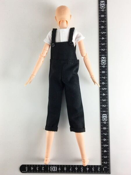 ドール服 1/6 女性用27 半袖白Tシャツ&サスペンダーパンツ STK 18220 - 画像2