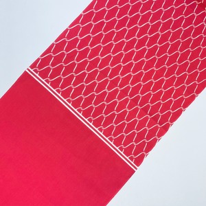 三尺帯　＃網柄(秋桜色地に白色柄)