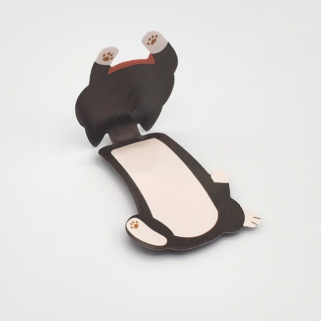 猫のマグネットクリップ(2)　黒白ハチワレ猫