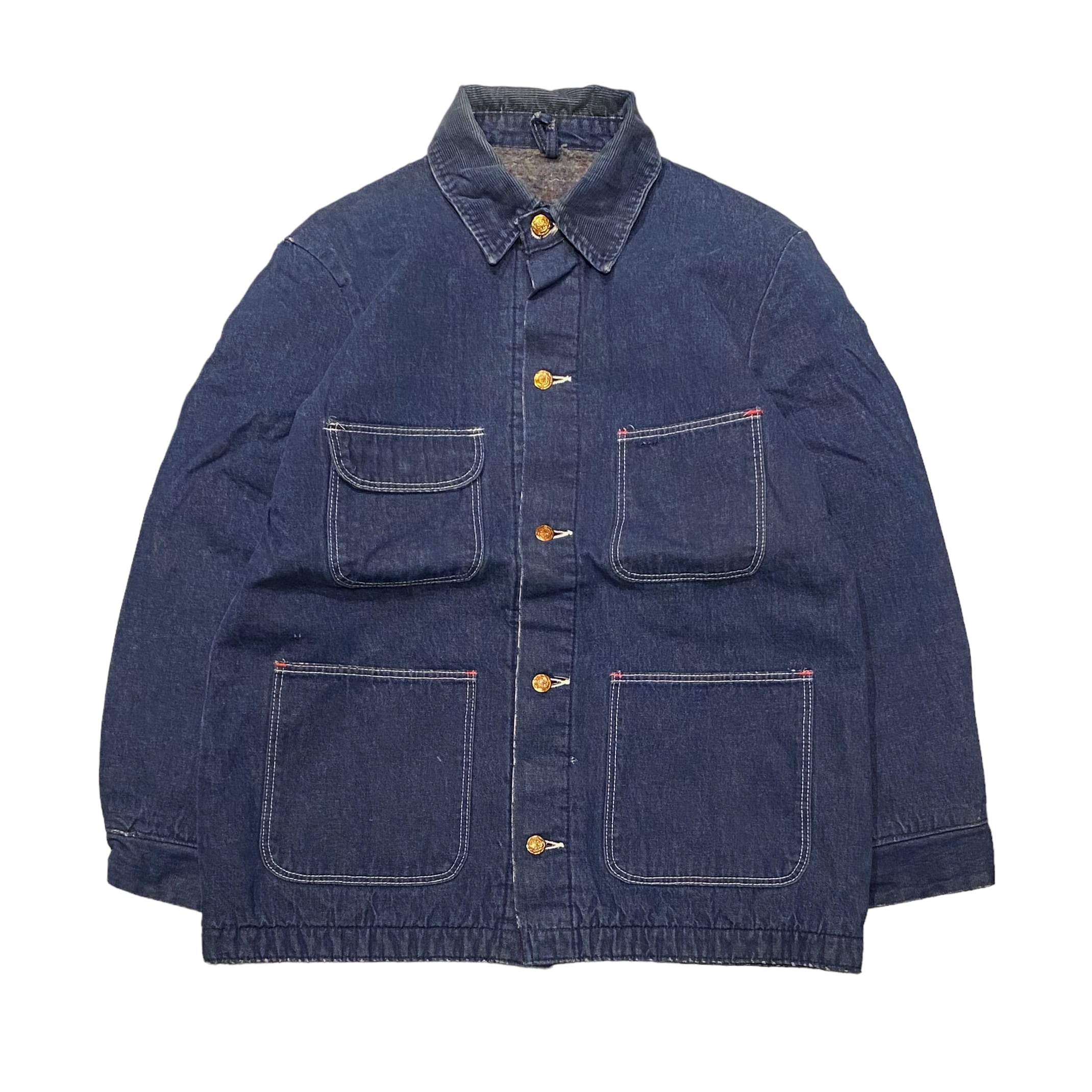 80's Wrangler Blanket Lined Denim Coverall 38 / ラングラー ブランケットライナー ワークジャケット  デニム カバーオール 襟コーデュロイ 古着 ヴィンテージ