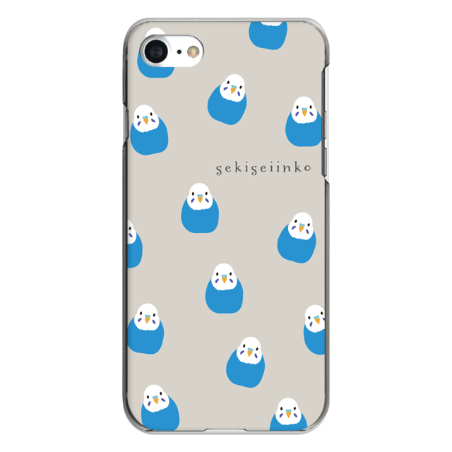 iPhone対応 スマホ ハードケース クリア インコブルーいっぱい インコ 動物 デザイナーズ 【iPhone17 / iPhone16e / AQUOS / Xperia  他 iPhone / Android ほぼ全機種対応】 |desr3470