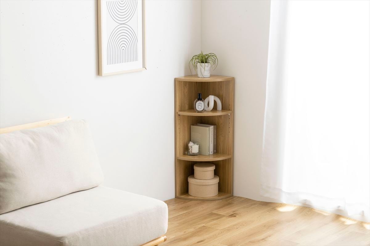 ちょっとした収納スぺースをプラスできるコーナーラック | TKSKSHOP