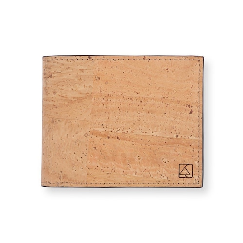 VEGAN  COIN WALLET  NATURAL / 二つ折り財布 ナチュラル&ブラック コルク製 小銭入れ付き