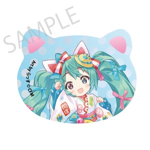 「初音ミク×招き猫×真夏の熊谷」猫型缶バッジ