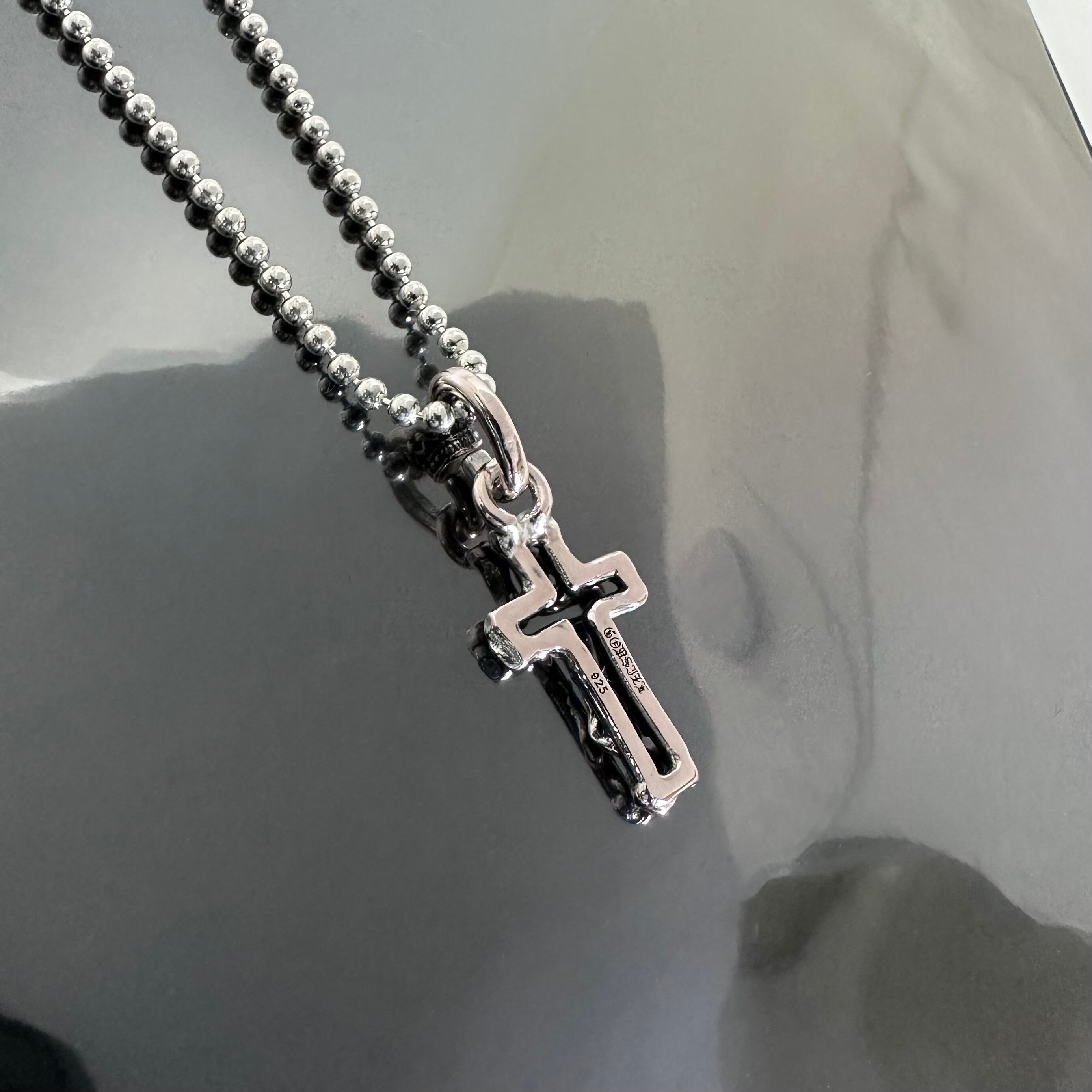 OPEN CROSS PENDANT in Pink Silver / ピンクシルバー・オープン OPEN CROSS PENDANT in Pink Silver / ピンクシルバー・オープン