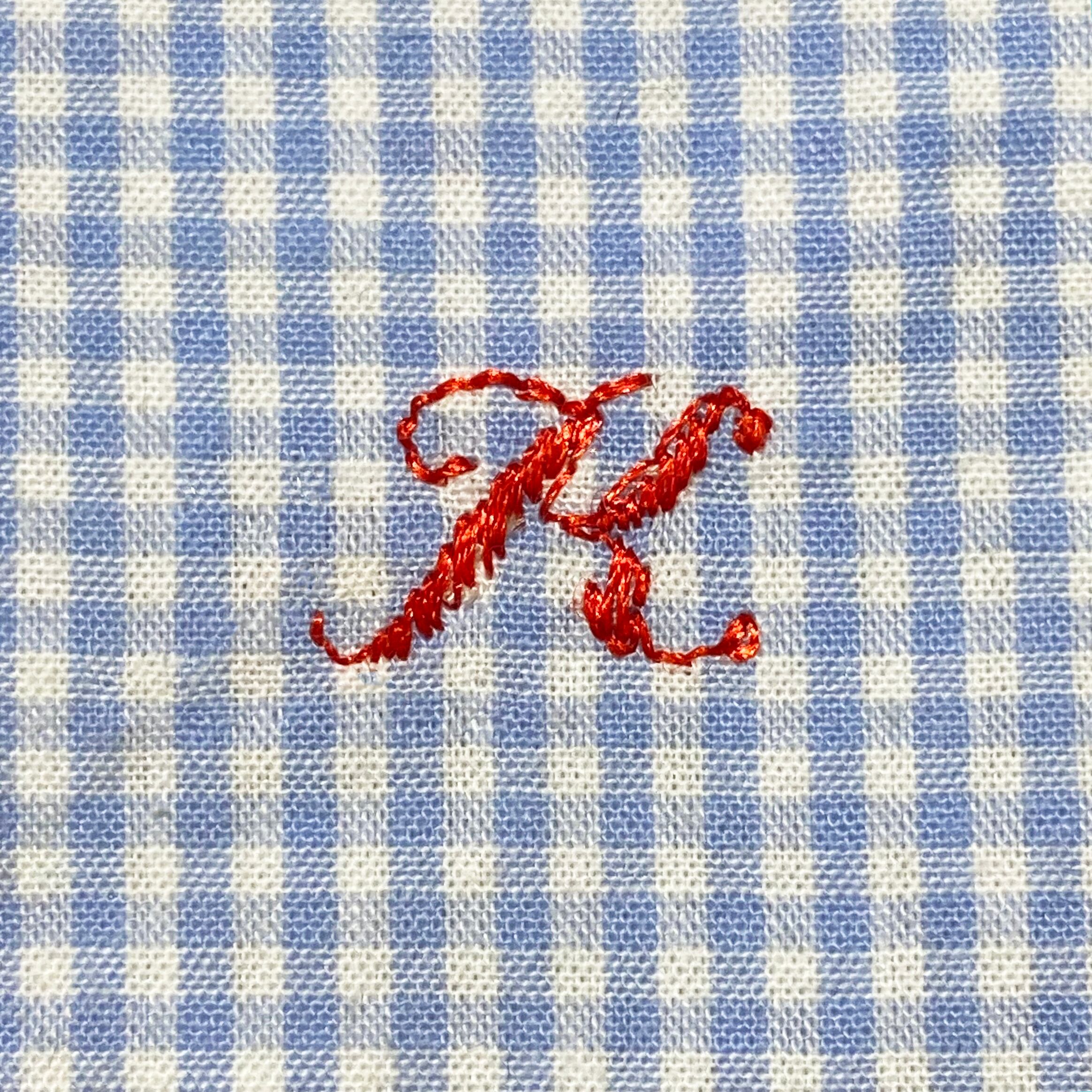 ☆ネイビーギンガムチェック×グレーマーカーたて☆ ハンドメイド