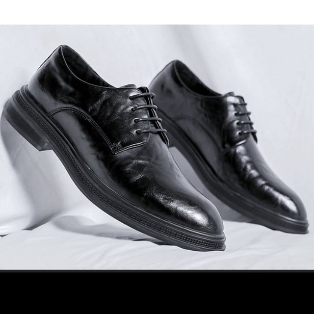 予約販売】レザーシューズ 革靴 メンズ ローファー 厚底 シンプル