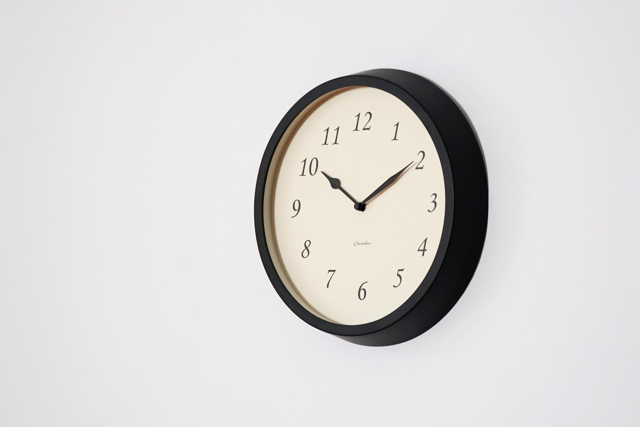 CHAMBRE 掛時計 電波時計 日本製 ブラック シンプル 電波時計 Clair CLOCK BLACK | シャンブル【CHAMBRE】byインターゼロ