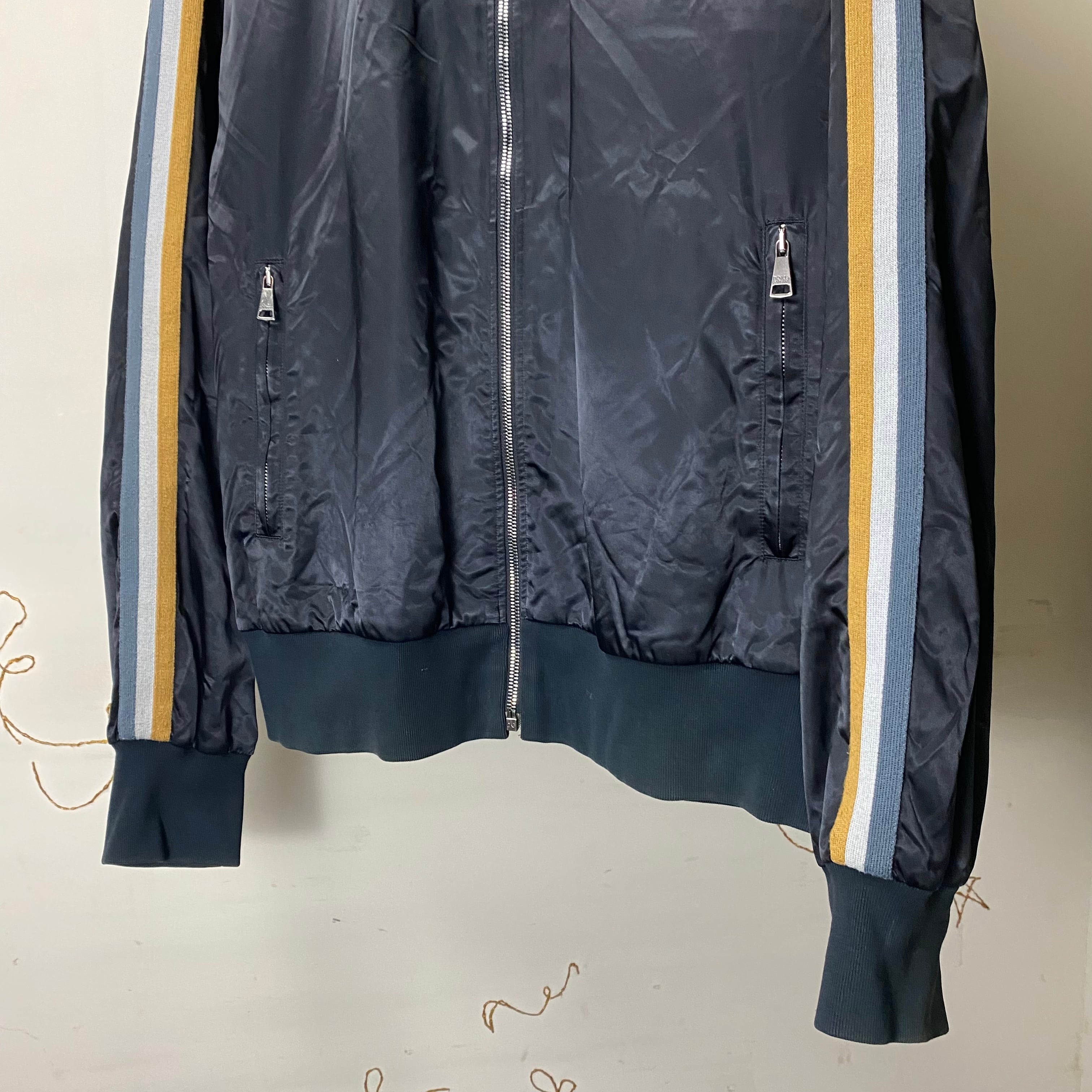 DOLCE&GABBANA black satin track jacket | NOIR ONLINE