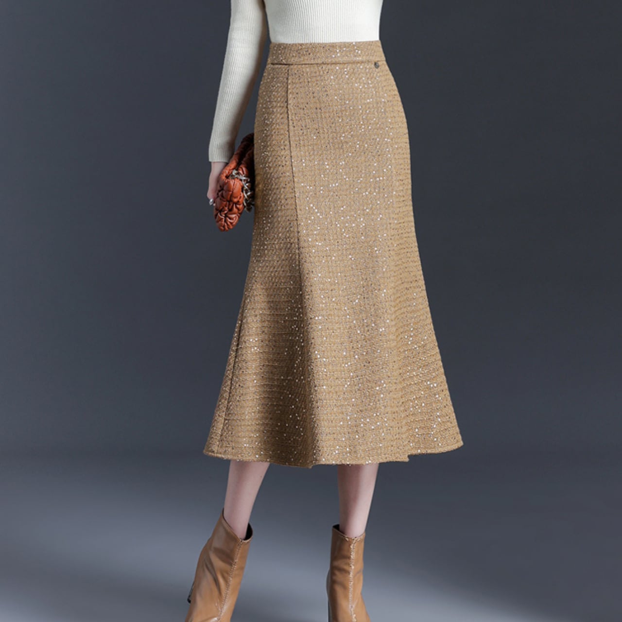 スパンコールマーメイドスカート Me1549