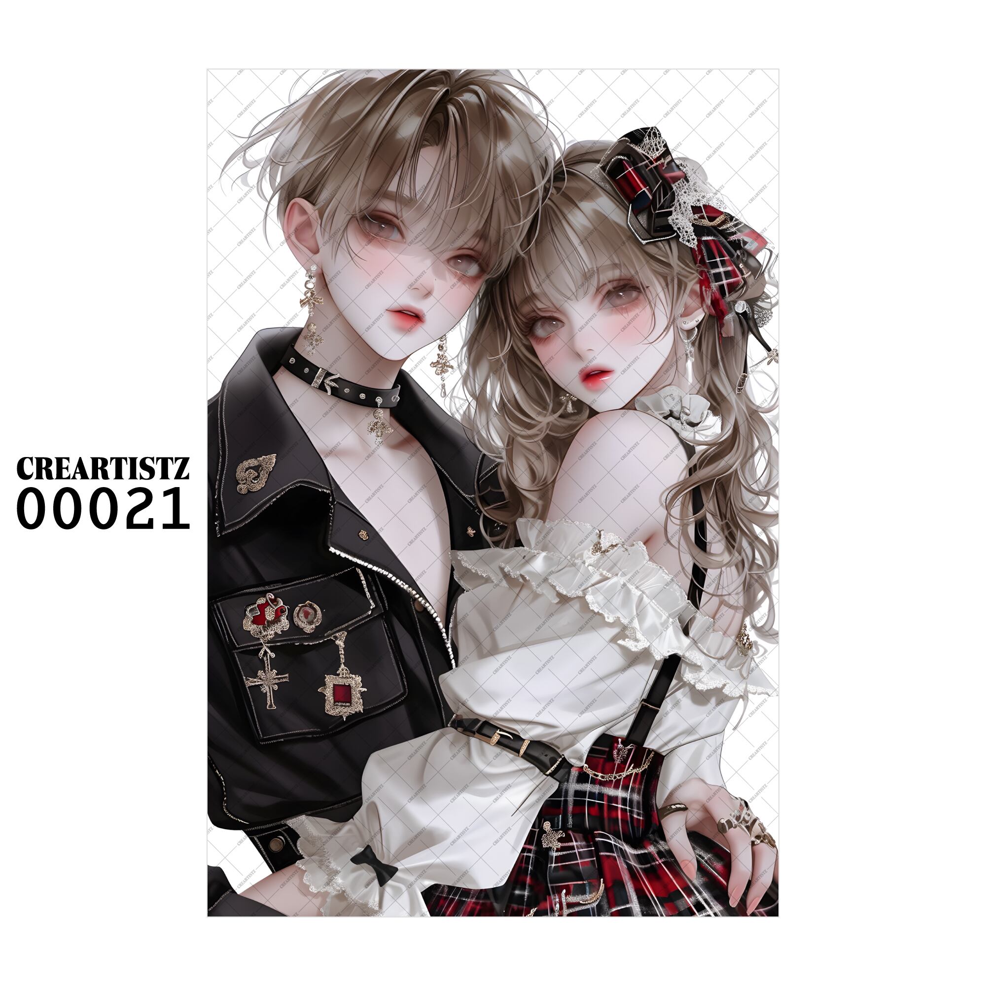 00021 ガール キュート オリジナル ペーパー/ステッカー 4枚セット CREARTISTZ