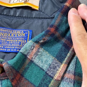 70s PENDLETON Wool shirt XL 古着