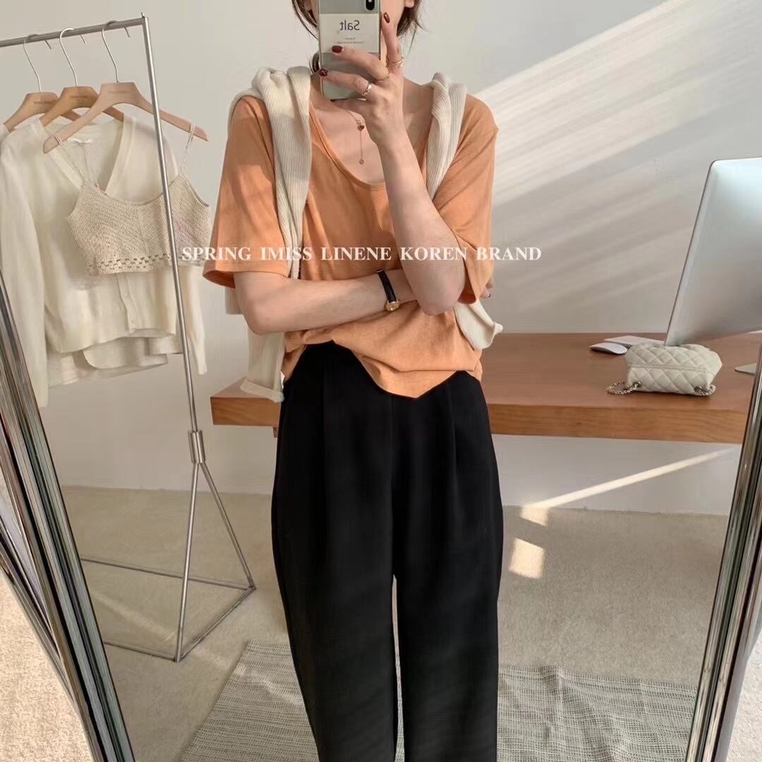 Uネックカットソー　AJ2205-627