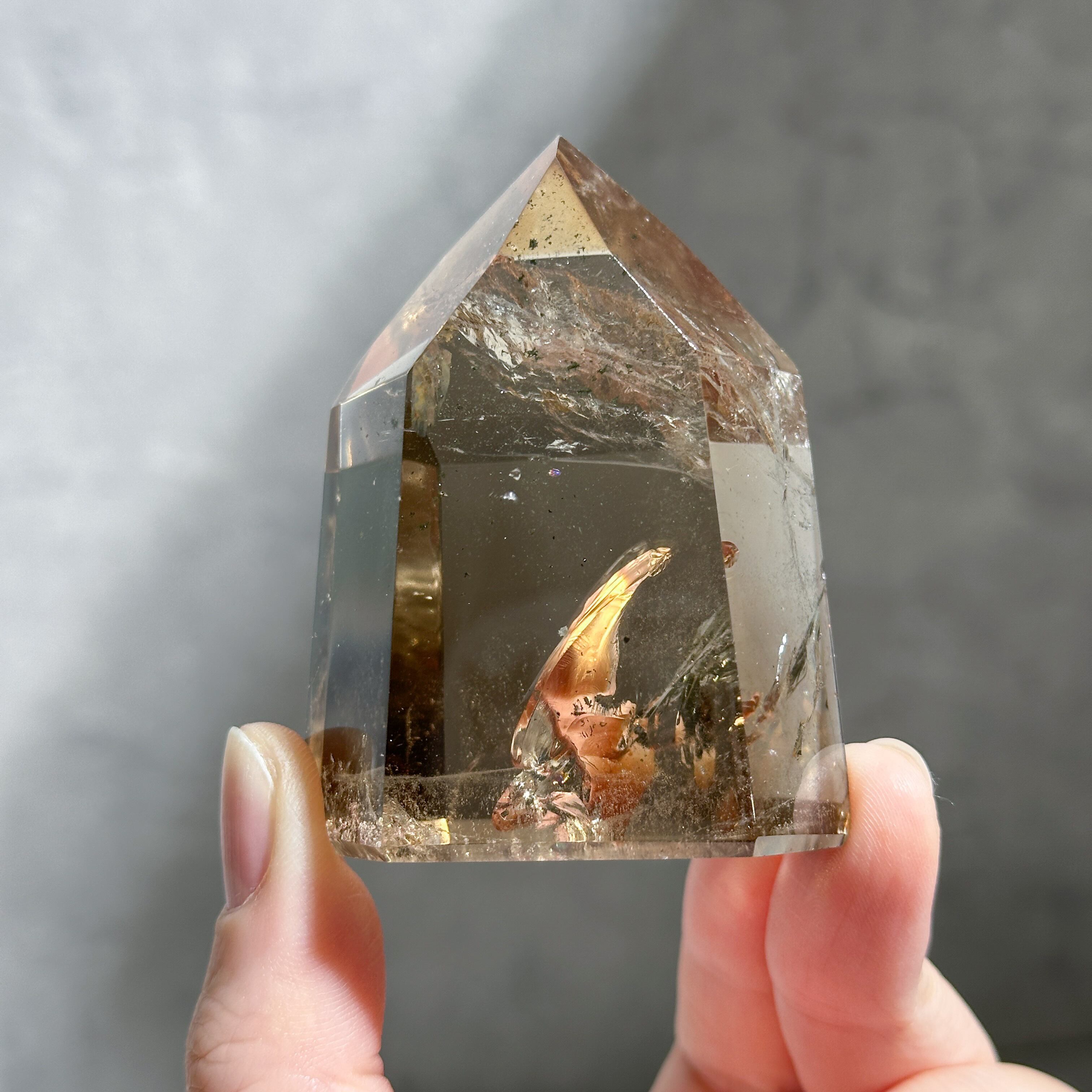 虹◎スモーキーシトリン タワー24◇ Smokey Citrine ◇天然石・鉱物