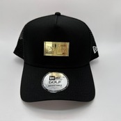 【ゴルフ】 NEW ERA 9FORTY/940 A-Frame トラッカー Box Logo ボックスロゴ Metal Plate ブラック