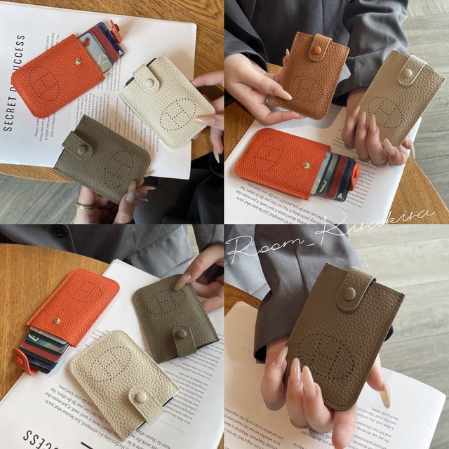 牛革製Hスリムカードケース