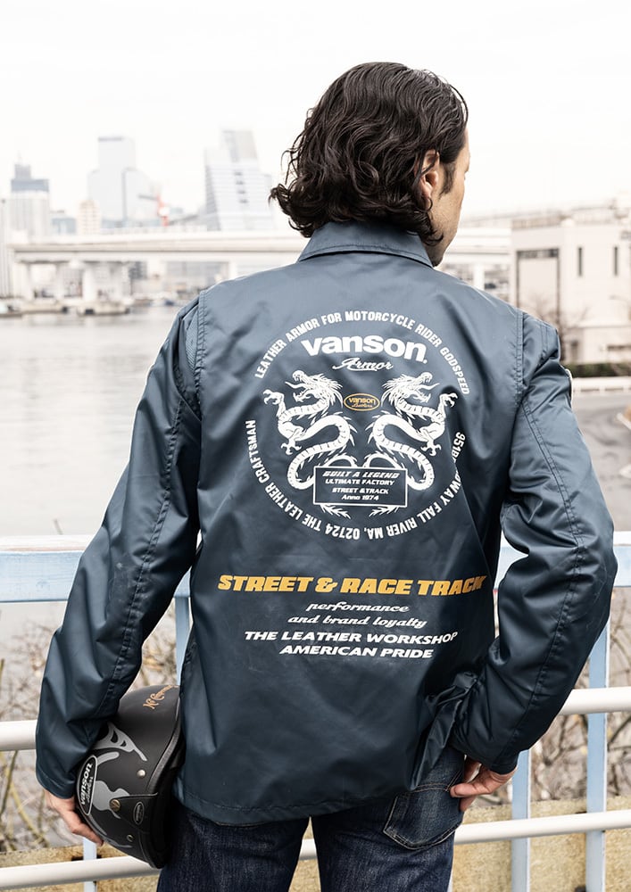 特価 VANSON SVS2605S バンソン コーチジャケット ナイロン 龍 SVS2605S コーチジャケット | vansonleathers