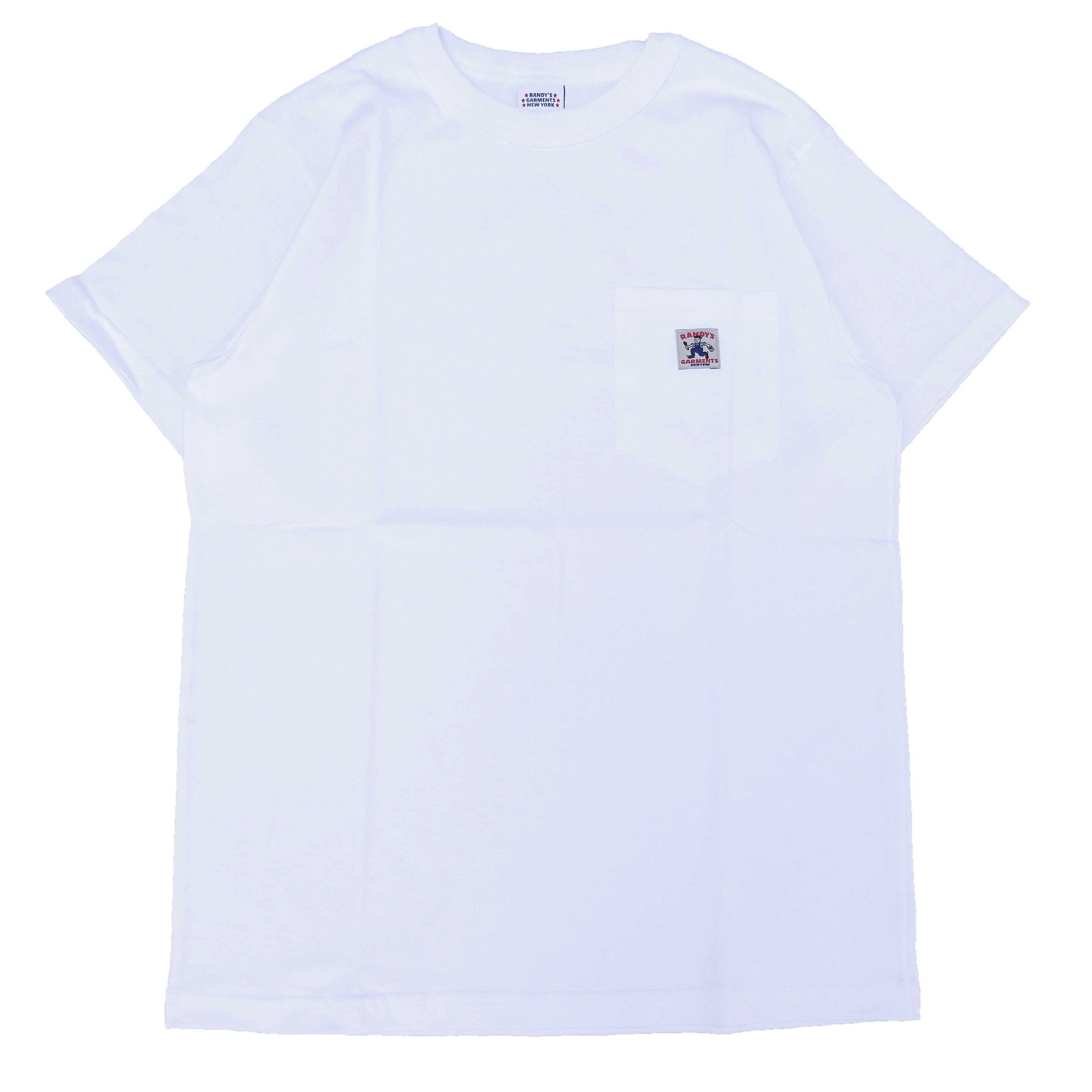 Randy's Garments (ランディーズガーメンツ) LOGO POCKET TEE ホワイト