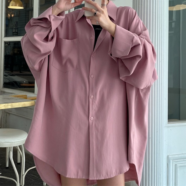 ワイドシルエットドロップショルダーシャツ 00085