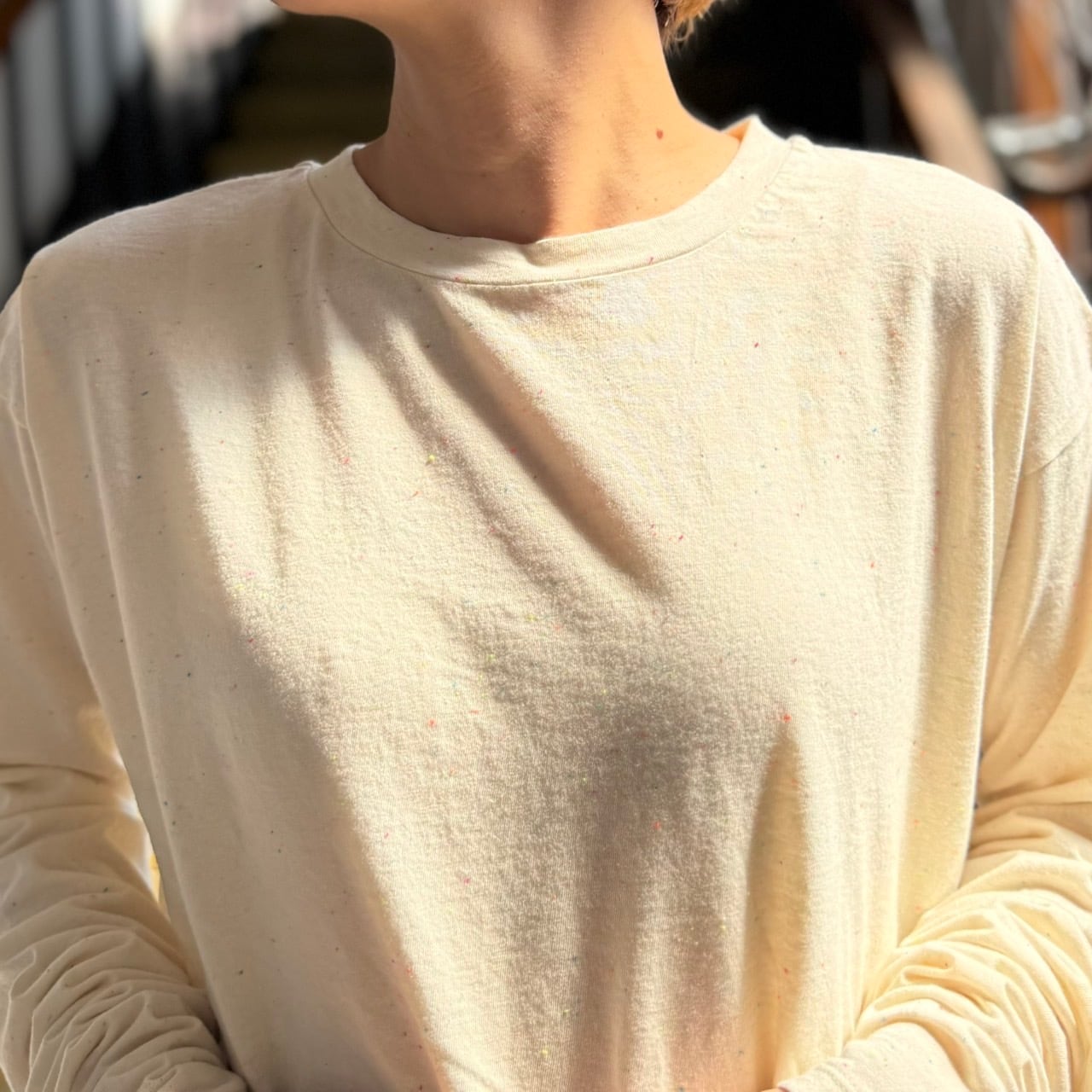 l'telier du savon - カラフルネップ天竺 くしゅ袖Tシャツ | clever