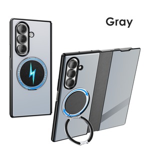 ◆Galaxy Z Fold 7/6/5◆ Leather × Metal Full Phone Cover / レーザー メタル フル フォン カバー スマホケース