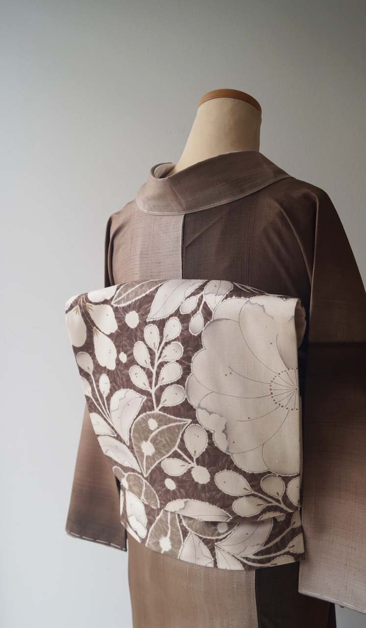 なごや帯】 辻が花文様 紬なごや帯 | 大山キモノ・ちぇらうなぼるた