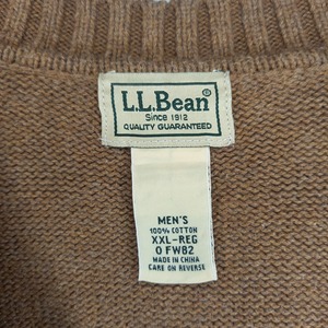 エルエルビーン　Vネック　コットンニット　セーター　厚手　オーバーサイズ　無地