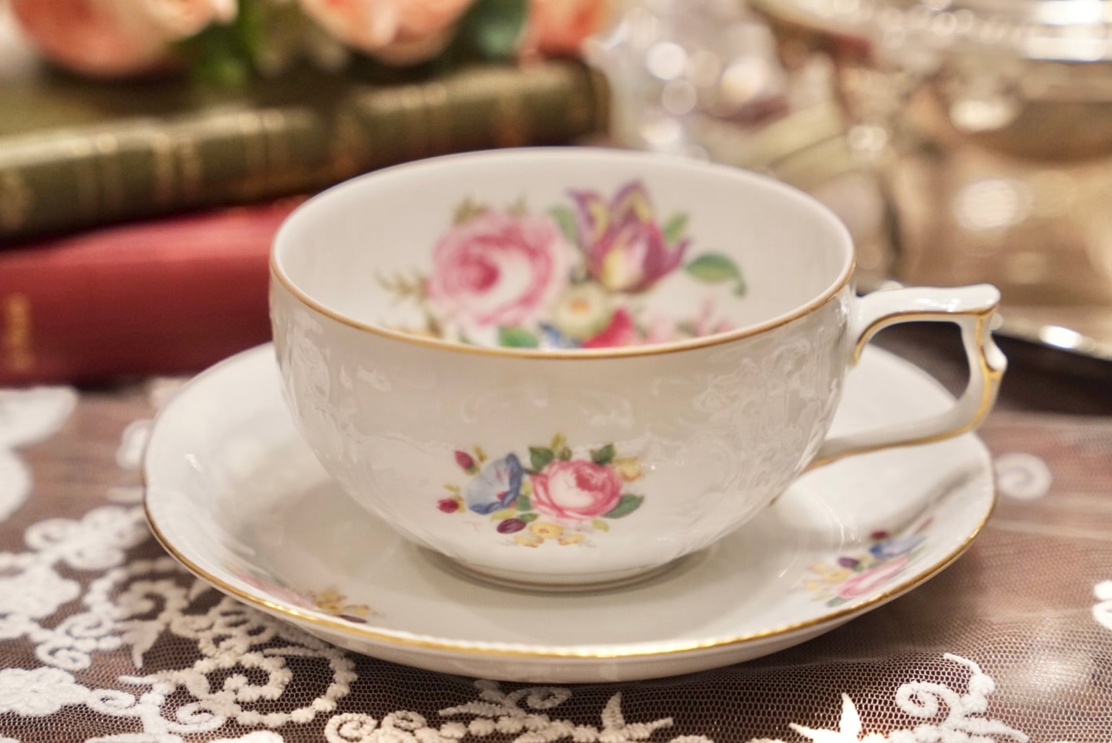 A【Rosenthal】ローゼンタール Classic Rose クラシックローズ ティーカップ&ソーサー