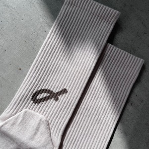 〆 / 【Free size】good ending socks / milk tea ・black