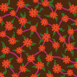 8/21発売！USAコットン Kaffe Fassett（布幅X50cm単位カット）Mayflower（メイフラワー）PWBM106.BROWN｜Brandon Mably