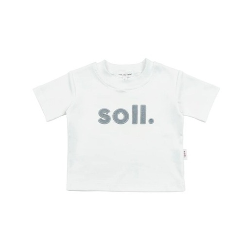 【soll. the label】Kids Soll Denim Logo Tee - Light