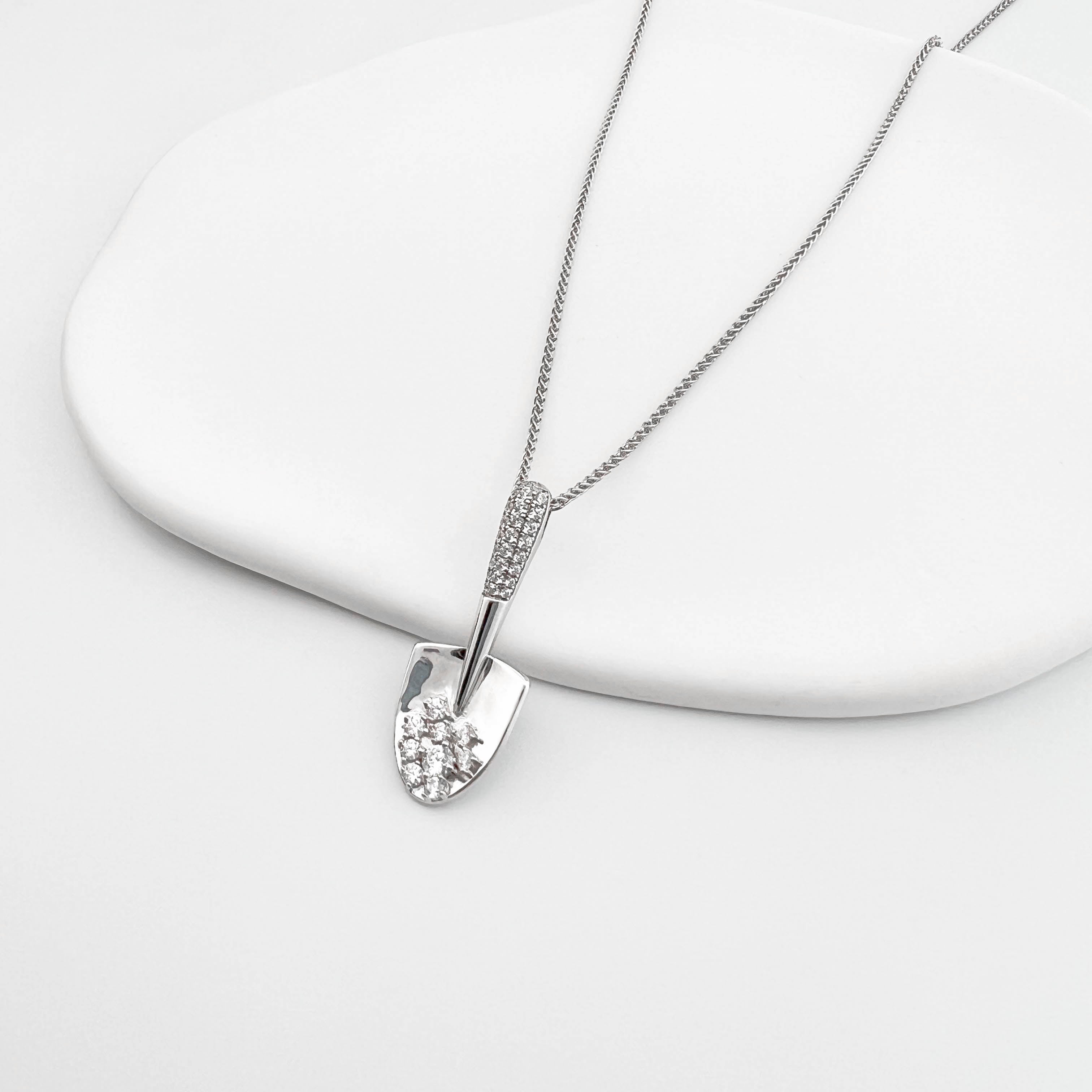 Silver925モアサナイトシャベルモチーフネックレス | hoshine