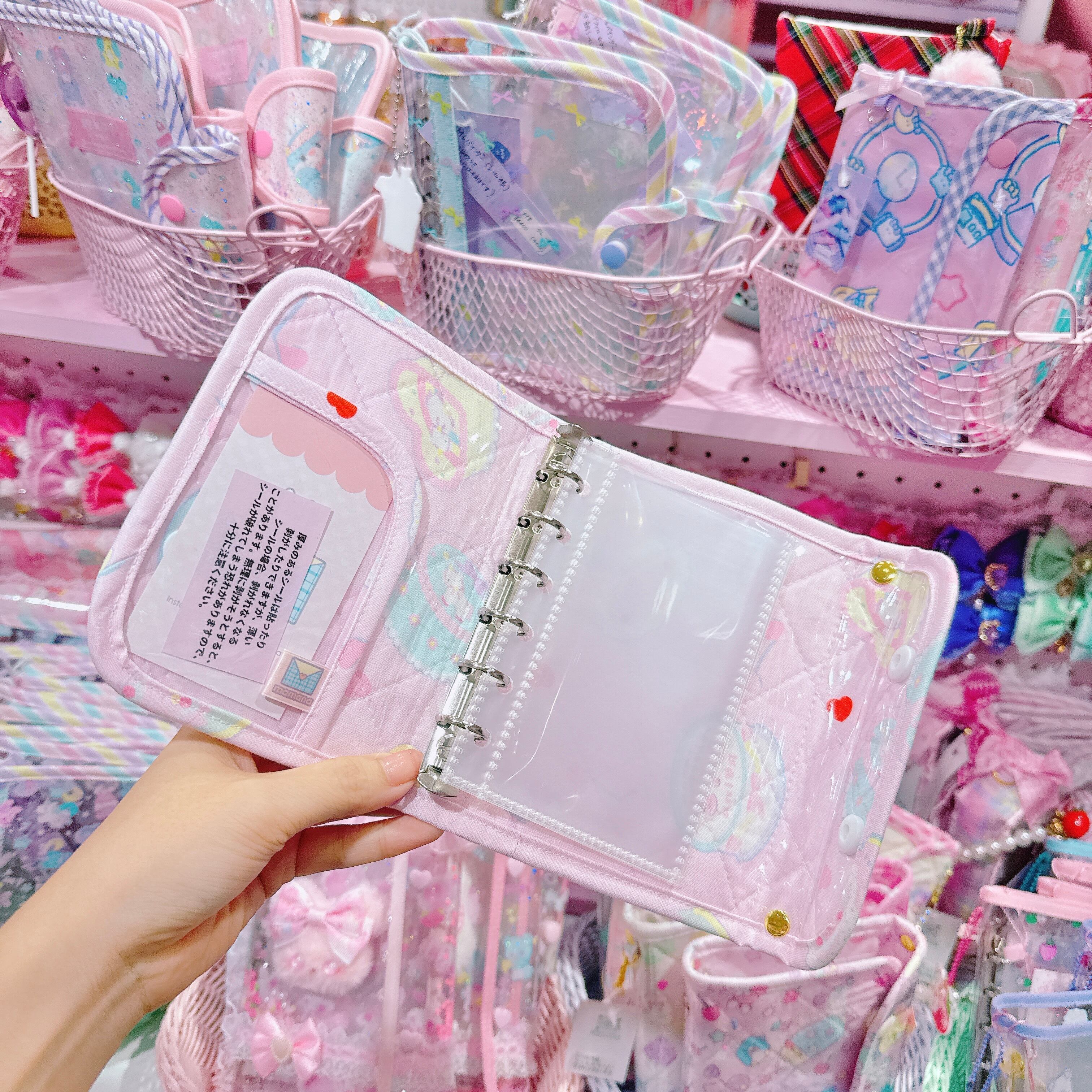 【N4】46-5バッグ風シール帳（ミニ６穴サイズ台紙１０枚付）