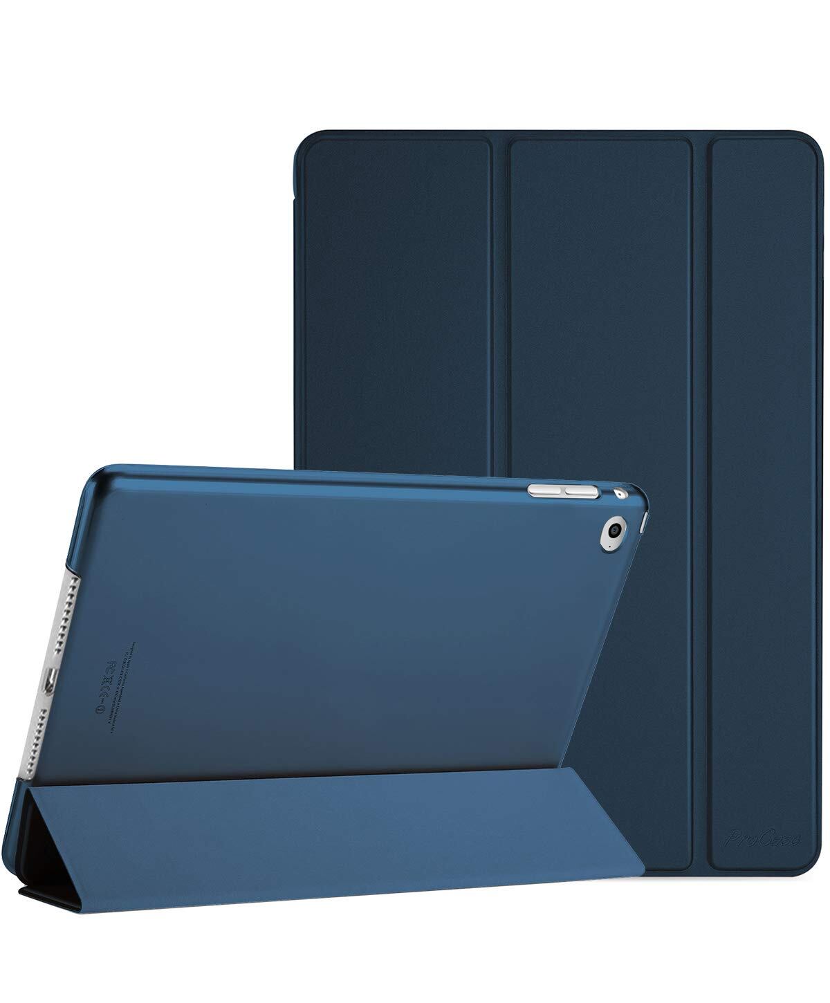 ProCase iPad Air 2 9.7" 2014発売 ケース スマート 超スリム スタンド -ネービー