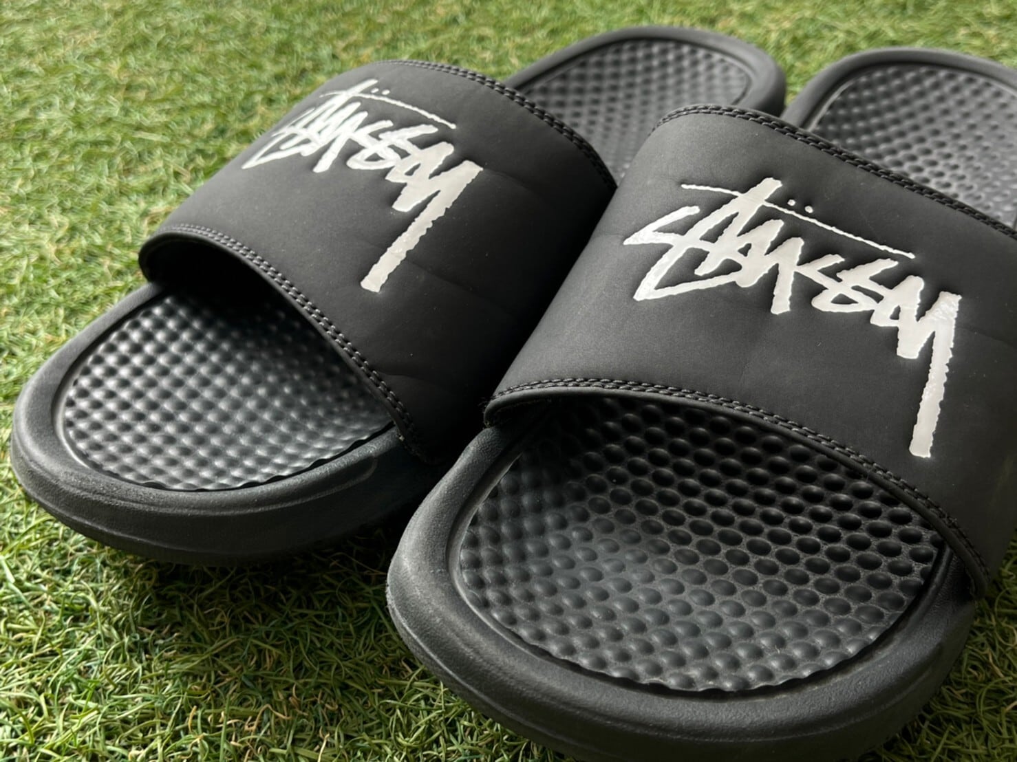 【新品27】Stussy Nike Benassi Slide Off Noir