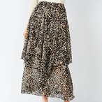 leopard winding skirt