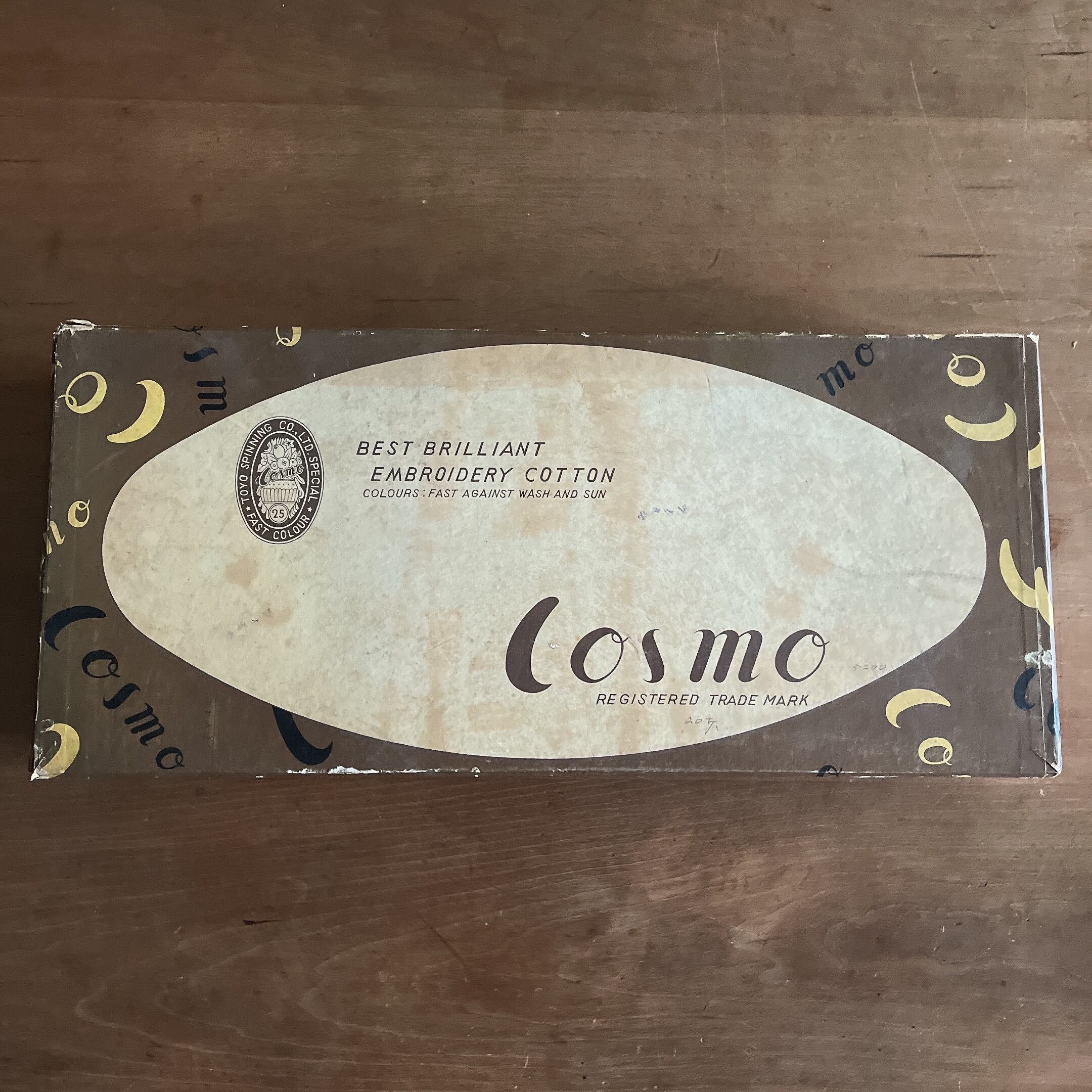 レトロ箱入り COSMO刺繍糸2段セット。 | 占い道具＊古道具 月のボタン屋